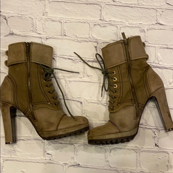 DolceVita Distressed Chic High Ankle Combat Boots - Picture 6 of 9